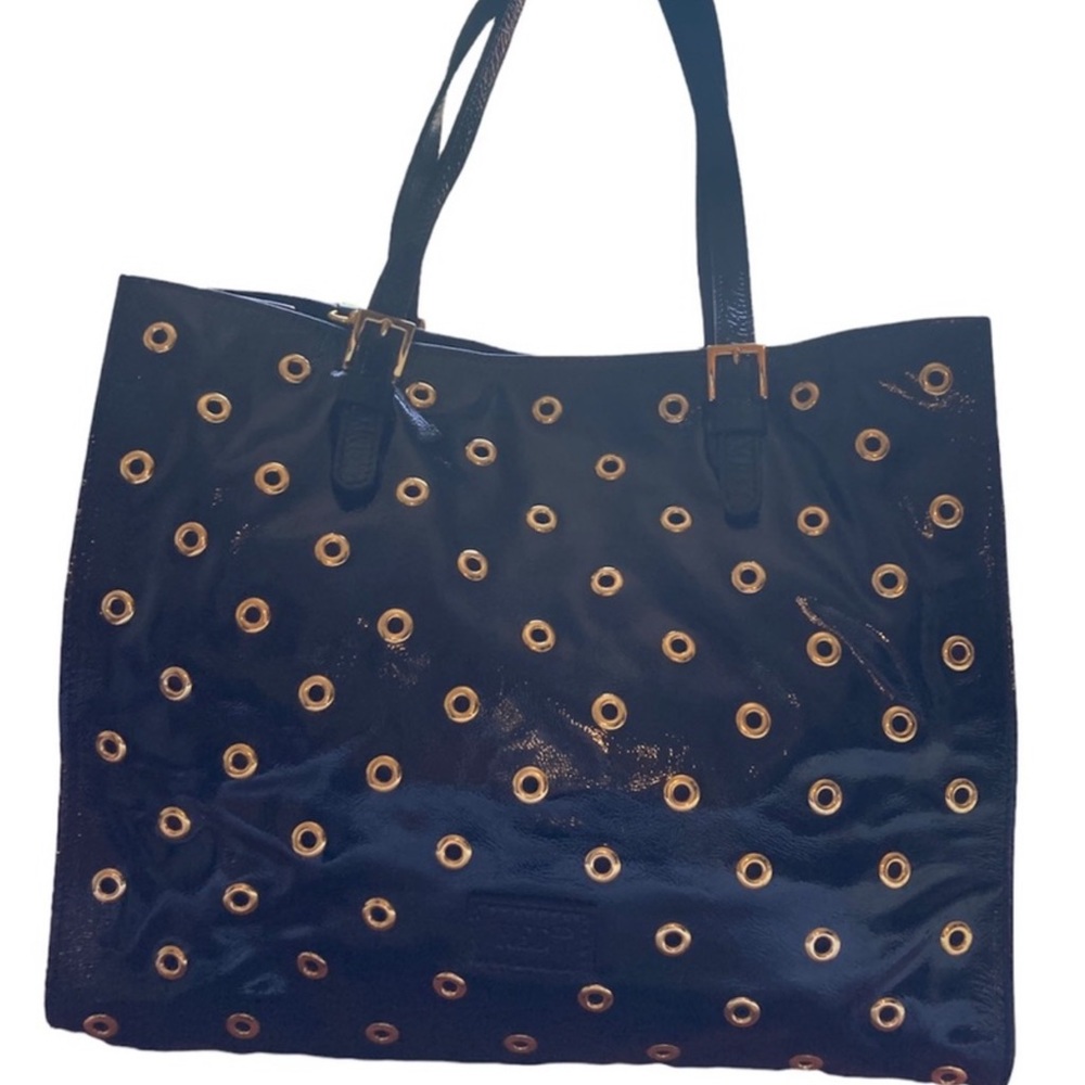 RED Valentino Black Patent Leather tote EUC